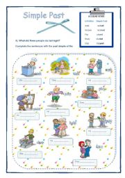 English Worksheet: Simple past (29.07.08)