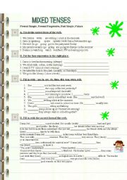 English Worksheet: Mixed Tenses