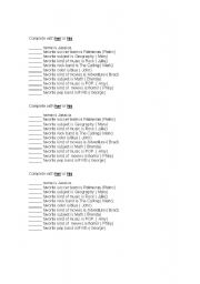English Worksheet: Complete with the correct Possessive Pronoun (his or her)
