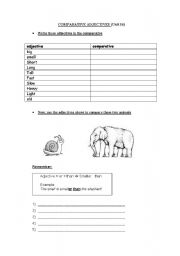 English worksheet: comparative adjectives