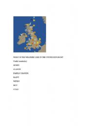 English worksheet: whats the weather like in the UK