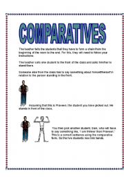 English Worksheet: Comparatives- A GAME