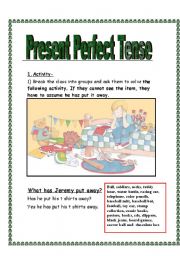 English Worksheet: Present Perfect Tense