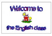 English Worksheet: Welcome to the English class