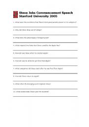 English Worksheet: Steve Jobs Listening Exercise