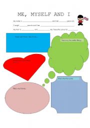 English worksheet: All about me