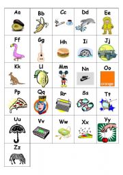 English Worksheet: ABC board