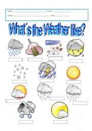 English Worksheet: Weather