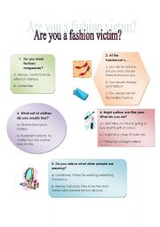 Are you fashionable? (2 pages)