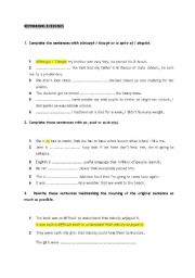 English worksheet: exercises