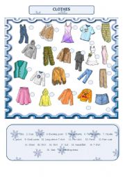 English Worksheet: Clothes (30.07.08)