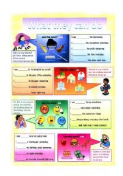 English Worksheet: What they can do (Jul.30.´08)