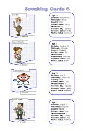 English Worksheet: Speaking cards 6   /Identifying people  -         30.07.08