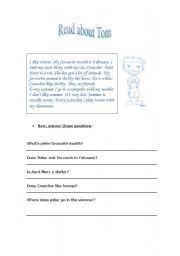 English worksheet: reading