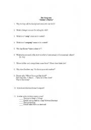 English worksheet: The Simpsons 