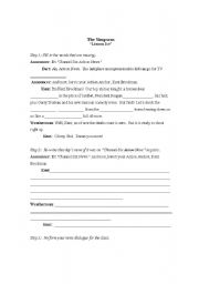 English Worksheet: The Simpsons 