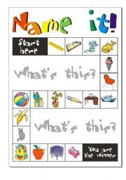 English Worksheet: Game: Name it!