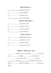 English Worksheet: There is, There are