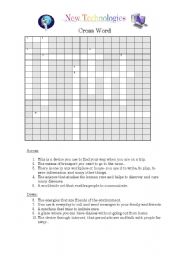 English worksheet: Cross Word