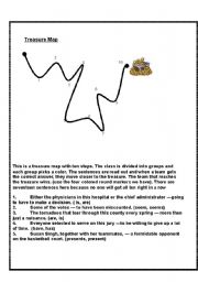 English Worksheet: Subject Verb Agreement Treasure chest game