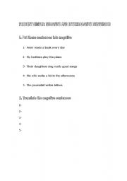 English Worksheet: Present Simple: Negative and Interrogative