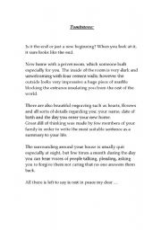 English Worksheet: poem