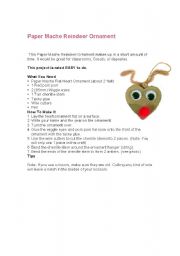 English Worksheet: Christmas ornament