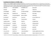 English Worksheet: Sun/Moon Word-Response Game, physical modality