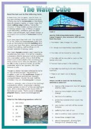 English Worksheet: The Beijing Water Cube 