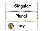 English Worksheet: Flashcards- Singular and Plural (Part 1)