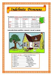 English Worksheet: Indefinite pronouns