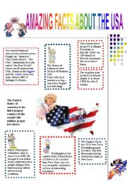 English Worksheet: Amazing facts about the USA (31.07.08)