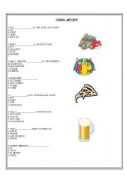 English worksheet: VERBS - REVIEW