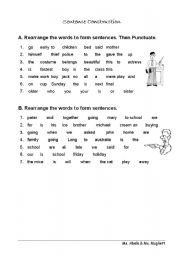 English Worksheet: Sentences