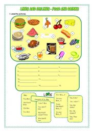 English Worksheet: Expressing Likes and dislikes- Food and drinks - 31.07.08