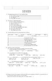 English Worksheet: Elementary review