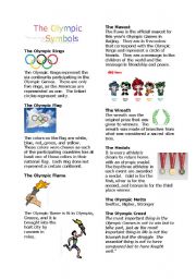English Worksheet: The Olympic Symbols