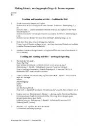 English worksheets: making friends