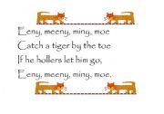 English Worksheet: Eeny meeny miny moe