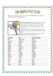English Worksheet: THE SIMPLE PAST TENSE