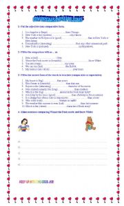 English worksheet: COMPARATIVES AND SUPERLATIVES