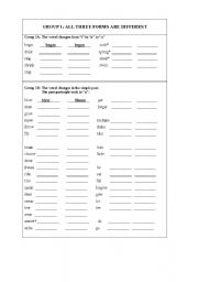 English Worksheet: Irregular verbs
