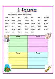 English Worksheet: Nouns 30.07.08