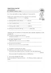 English worksheet: conditional practice