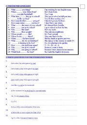 English worksheet: QUESTIONS
