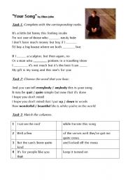 English Worksheet: Elton John 