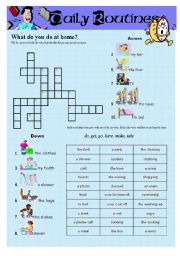 English Worksheet: Daily activities