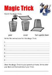 English worksheet: magic trick