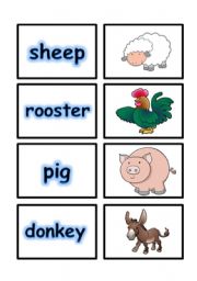 MATCHING GAME SET 1- FARM ANIMALS PART 1 OF 4 (01.08.08)