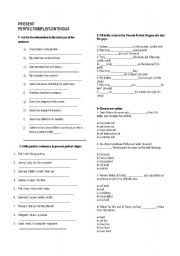 English Worksheet: Present Perfect Exercises